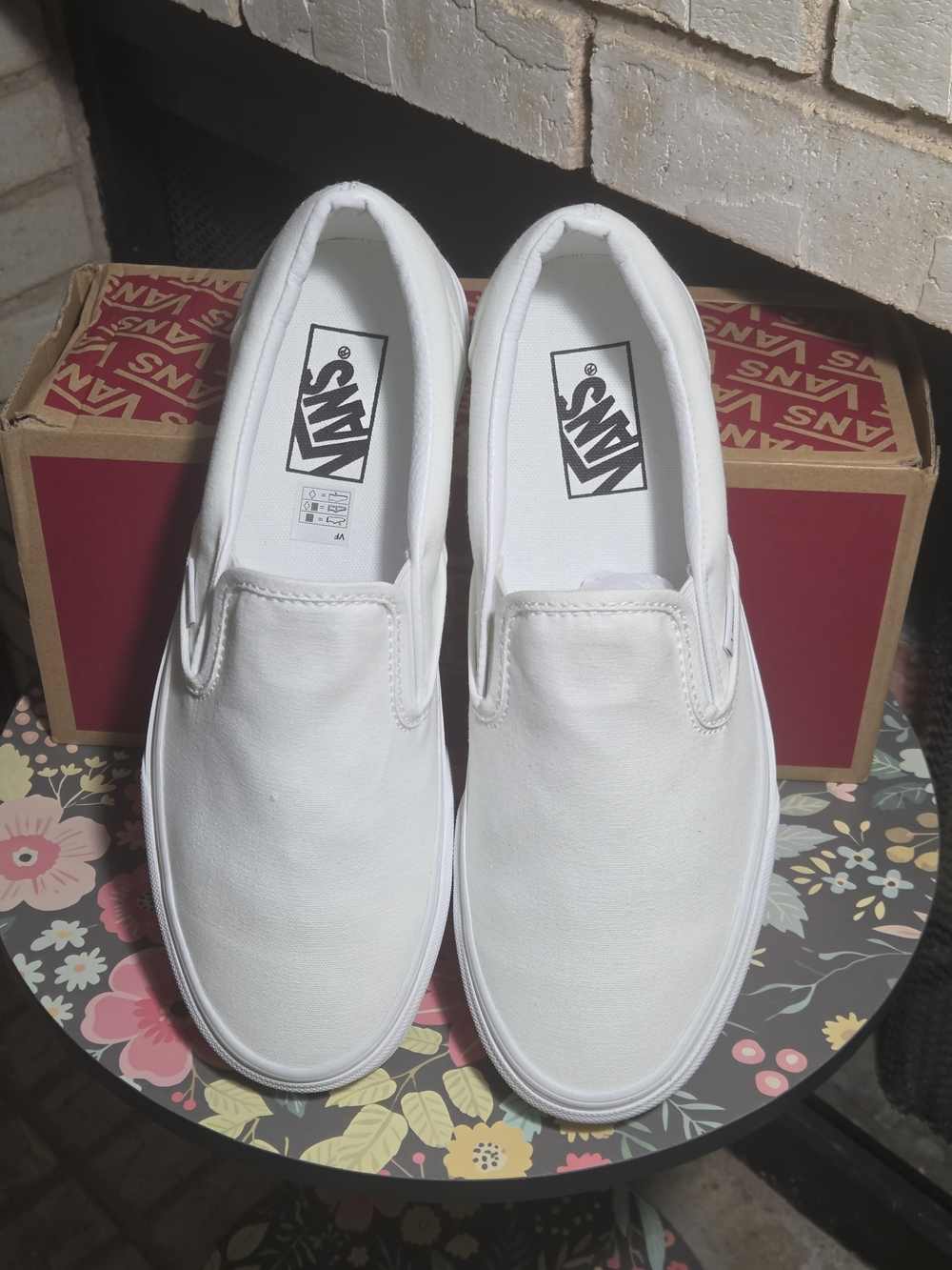 Brand New Vans Classic Slip-On Canvas Sneakers - White